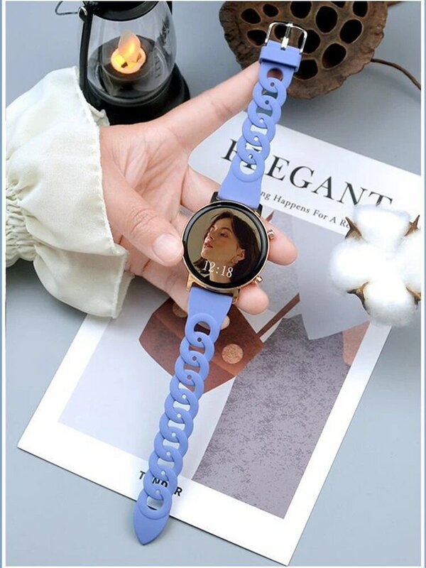 22mm 20mm Uhren armband für Samsung Galaxy Uhr 5/Pro/4/Classic/3/Active 2 Luftloch Silikon Sport Armband Huawei GT 2-2e-3 Armband