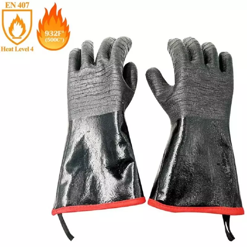 Heavy Duty Neopren Hohe Temperatur und Wärme Beständig Bbp Flammschutzmittel Wärmedämmung Öl Proof Anti Verbrühungen Arbeit Handschuhe