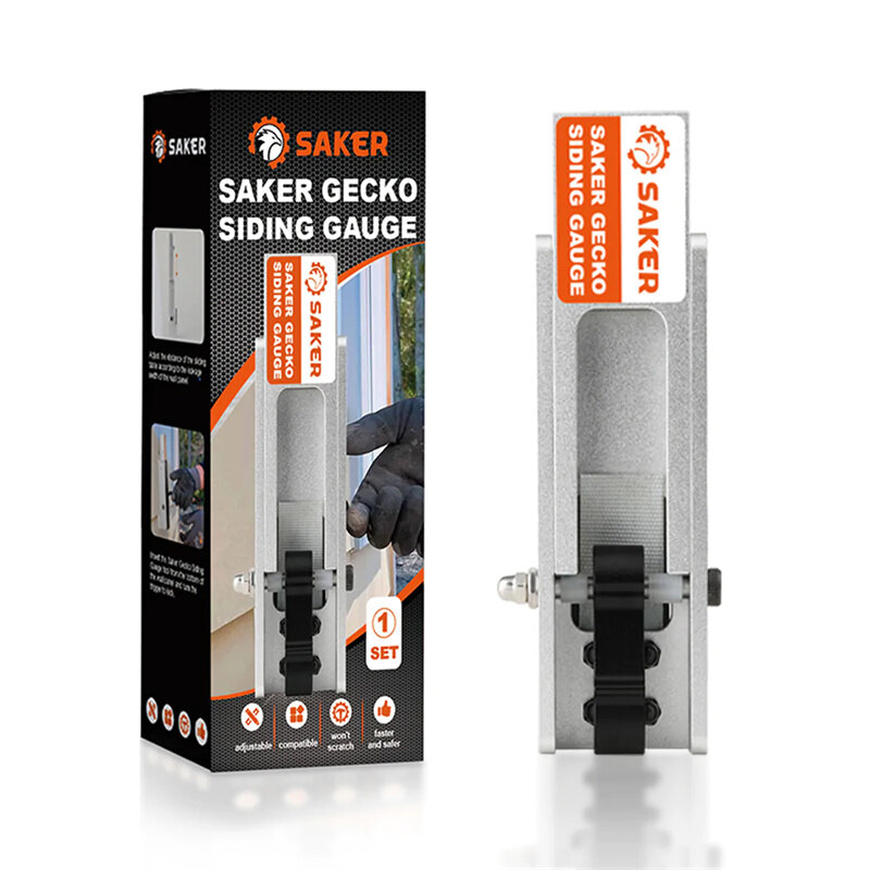 Saker Gecko Siding Gauge-Mounting Bracket Guages Siding Tools for 5/16"/8mm Thick,5" 6" 7" 8" Width Fiber Cement Siding Installa