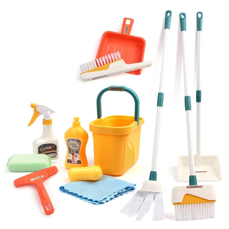 HUYU Kids Mini Play House Toy Housekeeping Cleaning Equipment Playset untuk Hadiah Anak