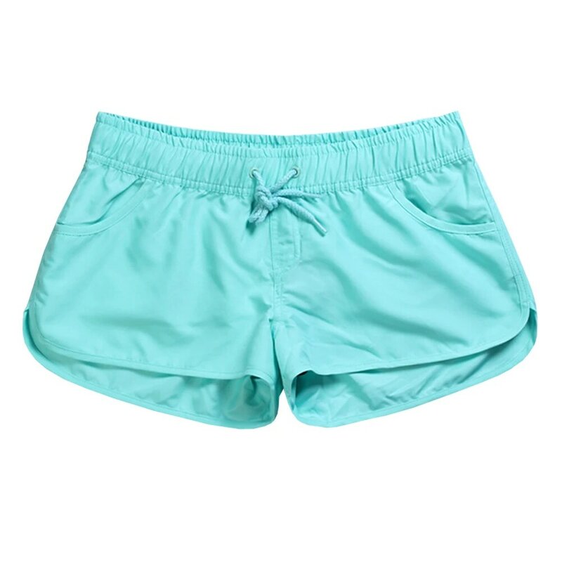 Pantalones cortos de baño de secado rápido para mujer, traje de baño para playa, para correr, gimnasio