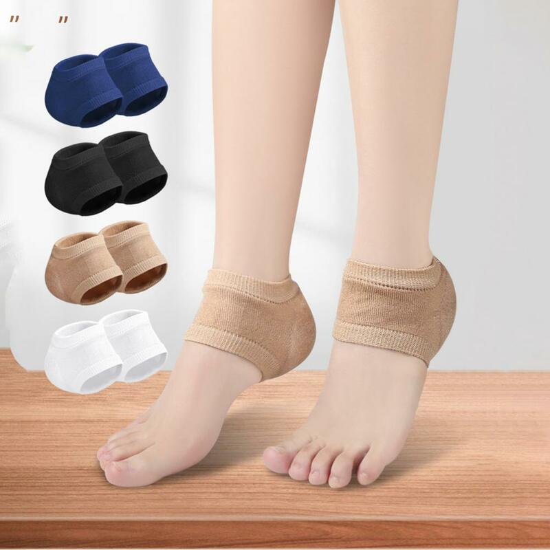 1 par protetor de calcanhar respirável reduzir a pressão anti-rachado manga protetora calcanhar spur almofadas cuidados com os pés