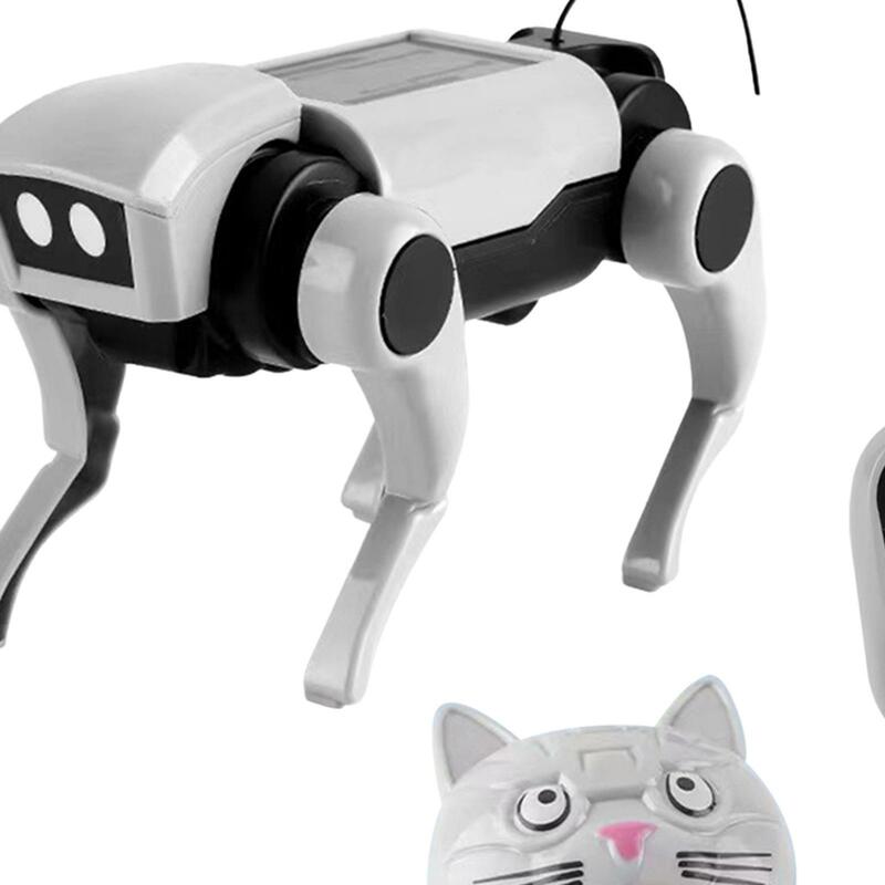 Robotyczny prezent dla psa Robot pies robotyki Robot pies zabawka dla psa zabawka Puzzle DIY mechaniczny Robot pies zdalnego sterowania dla prezenty świąteczne chłopca