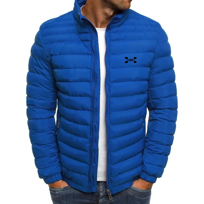 2024 Winter Jacket Men's Standing Collar Warm Parka Street Fashion Casual Baseball Slim Fit Brand Down Coat
