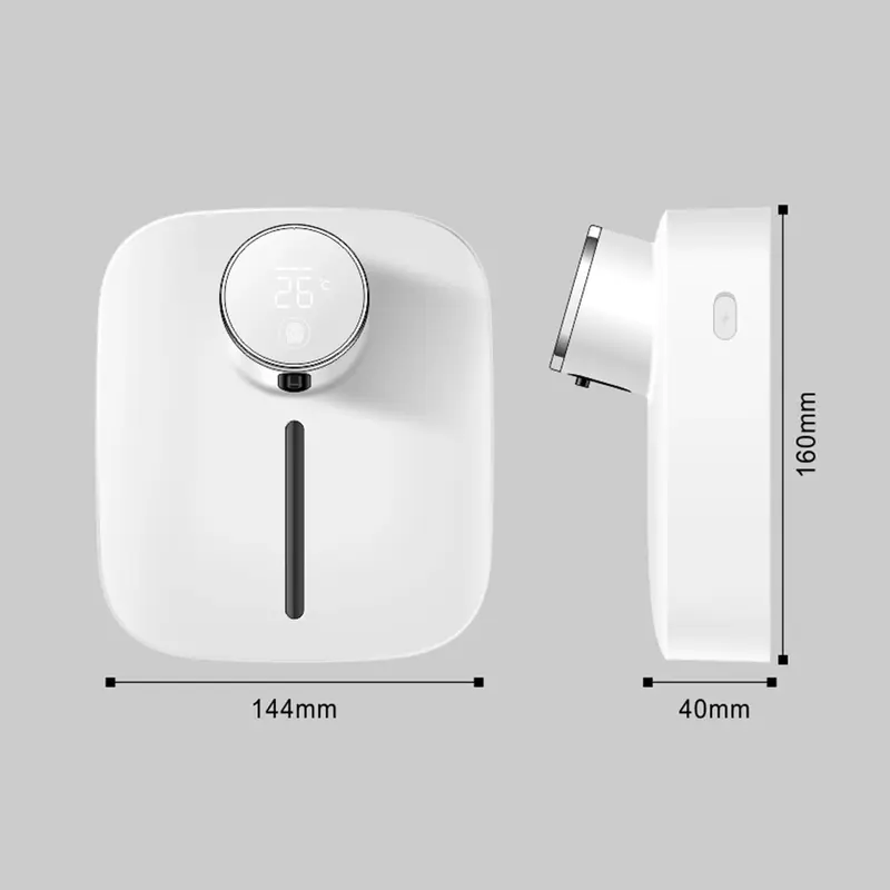 Touchless Sensor Wall-mounted Automatic Liquid Soap Dispenser with Temperature Display Hand Sanitizer Foam Machine