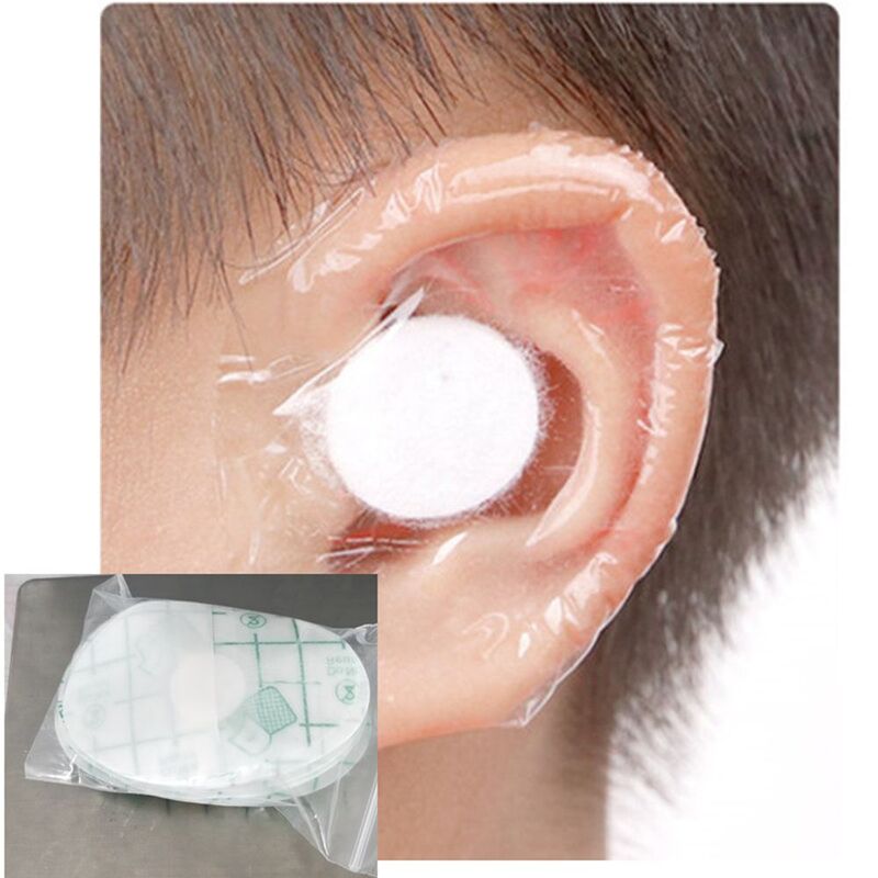 20pcs Upgraded Plastic Baby Swimming Ear Pads Earmuffs Ear Stickers Waterproof Earmuffs Shower Cap Tool Ear Protector