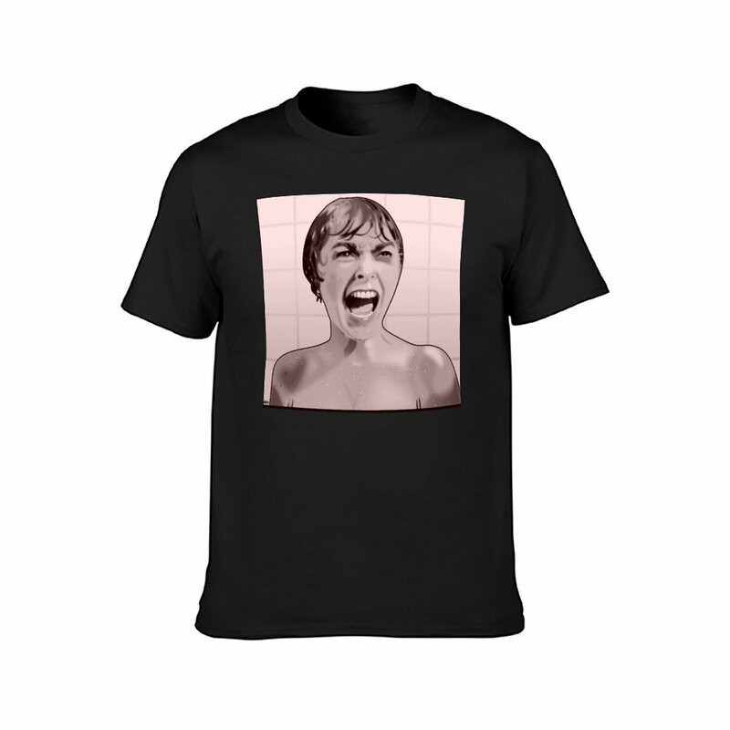 Camiseta gráfica de psicose masculina, tops de verão, roupas fofas, blusa