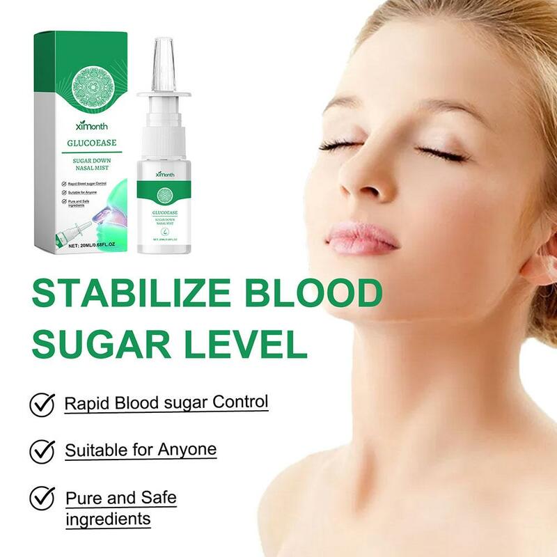 Espray Nasal para aliviar la Diabetes hipoglicémica, 3 piezas, 20ml, tratamiento de incomodidad, cuidado, limpieza bucal, reparación Nasal