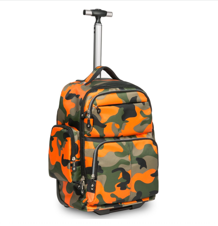 Дорожная сумка на колесиках, камуфляжный школьный ранец на колесиках, 20 дюймов, сумка для чемодана, сумка для ноутбука