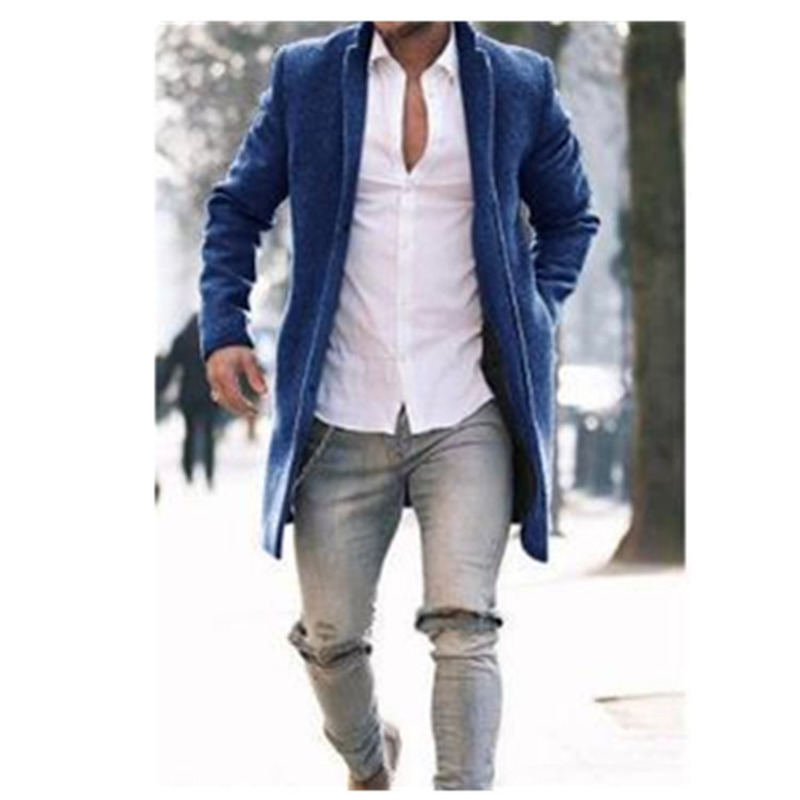 MRstuff-Manteau mi-long en laine pour hommes, coupe-vent, mode masculine, affaires, tout neuf, 2024