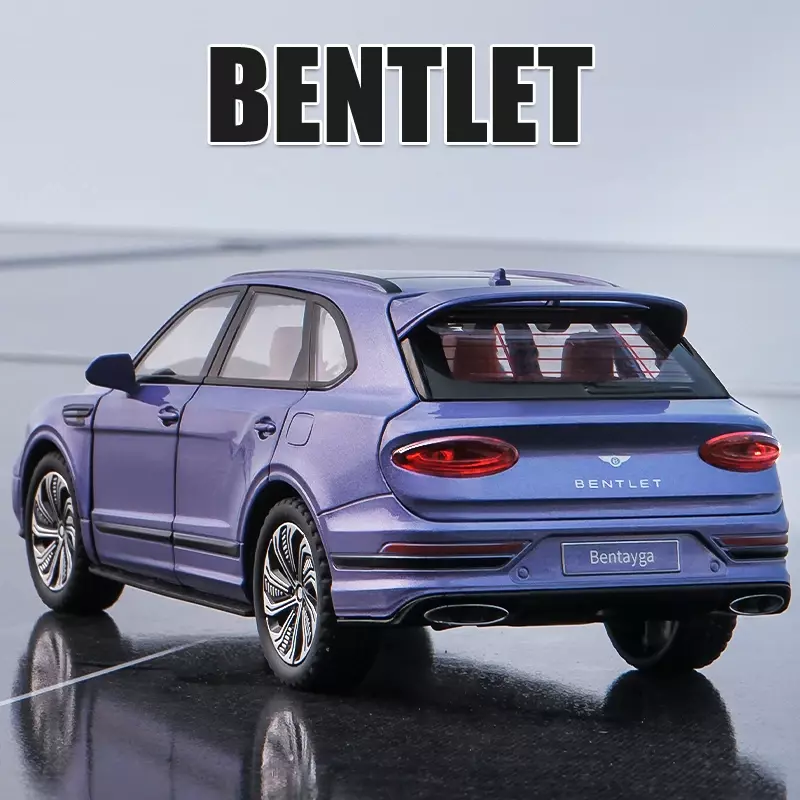 Bentayga – modèle de voiture SUV de luxe en métal moulé, 1:24, Collection de Simulation son et lumière, jouet cadeau pour enfants
