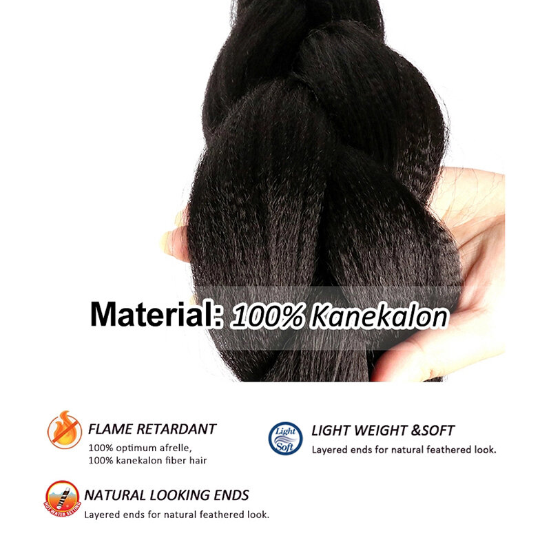 Julianna rambut sintetis Kanekalon ekspresi 82 inci 165g Ultra kepang rambut kepang Jumbo