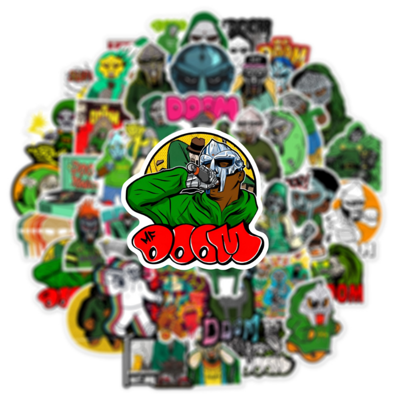 10/50Pcs Hip Hop Rapper Mf Doom Stickers Zanger Fan Gift Diy Decoratie Telefoon Cup Bagage Plakboek Laptop helment Gitaar Decal