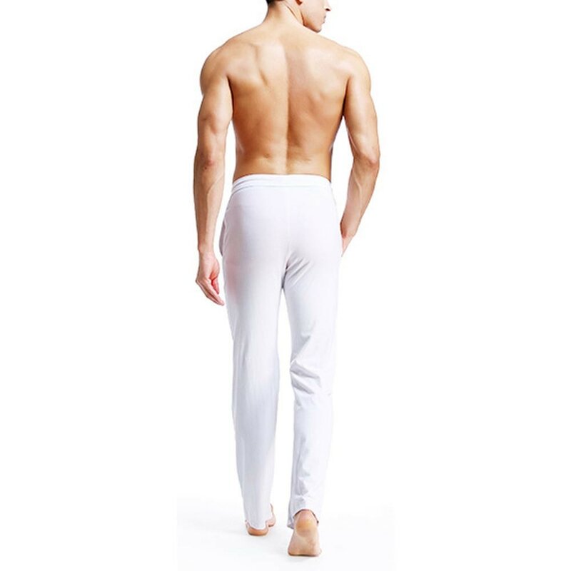 Męska spodnie od piżamy bawełniana strój domowy codzienny Plus rozmiar luźna spodnie sportowe miękka wygodna bielizna elastyczna talia