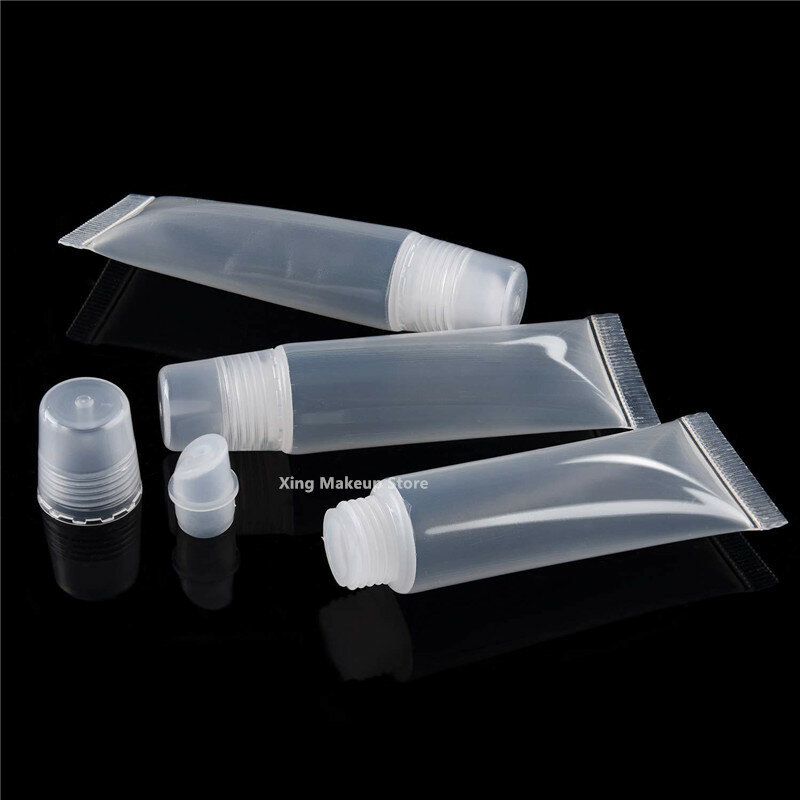 50/100PCS 5ML 10ML 15ML  Empty Lip Gloss Tubes Lipstick Tube Lip Balm Soft Tube Makeup Squeeze Clear Lip Gloss Tube Container 2#