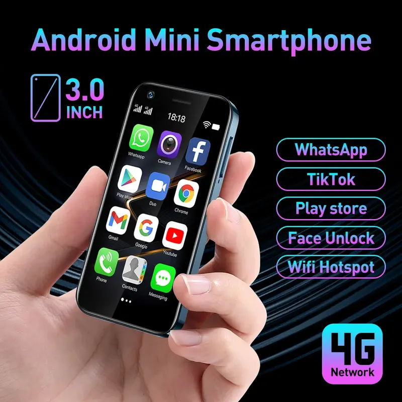 SOYES XS12 pro Super Mini Smartphone 3.0 pollici 3GB + 32GB Android 9 cellulare per cellulare tascabile sbloccato 1250mAh