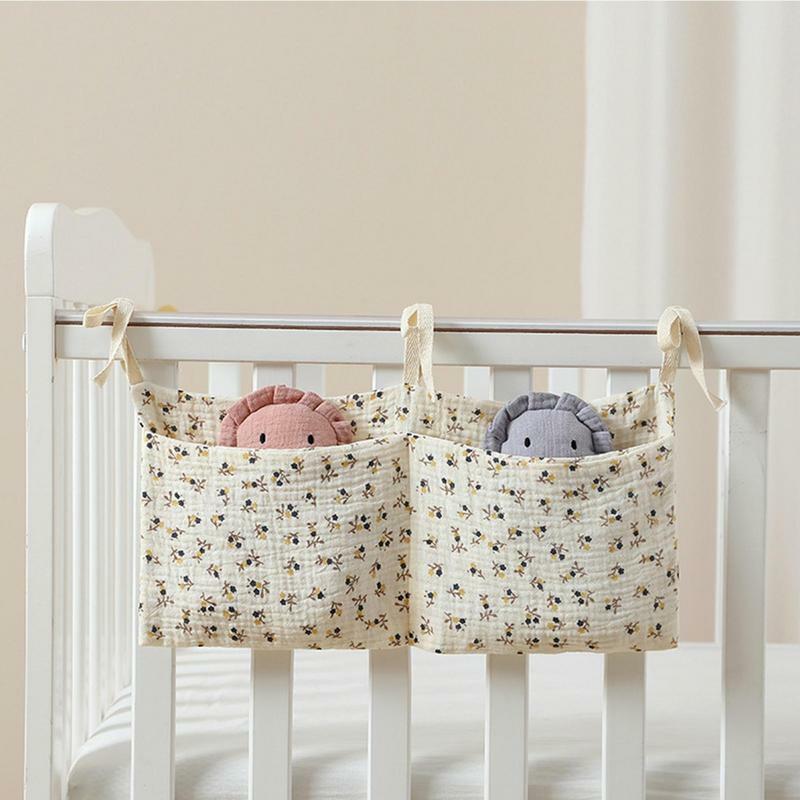 Portable Baby Crib Storage Bag Multifunctional Newborn Bed Headboard Organizer For Kids Storage Bag Baby Bedding Diaper Bag