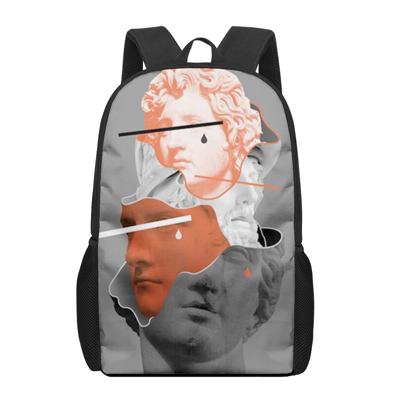 David art Print 16-inch teen school bag boys girls kids school backpack student school bag school bag