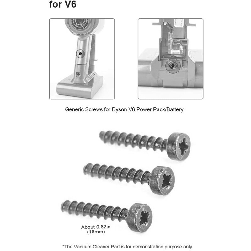 Ensemble de 6 vis pour aspirateur Dyson sans fil V6 V7 V8 V10 V11, bloc d'alimentation/batterie