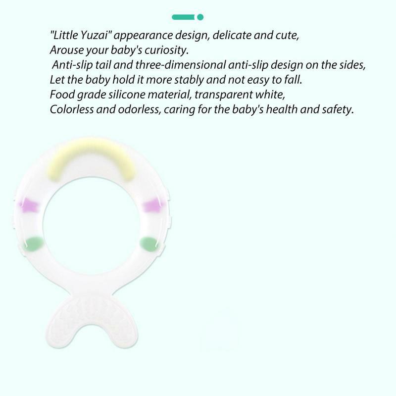 Silikon Beißring Spielzeug weiches Zahnen Relief Beißring Spielzeug leicht zu greifen Pflege Beiß ringe Beißring Silikon Beißring für Jungen Mädchen