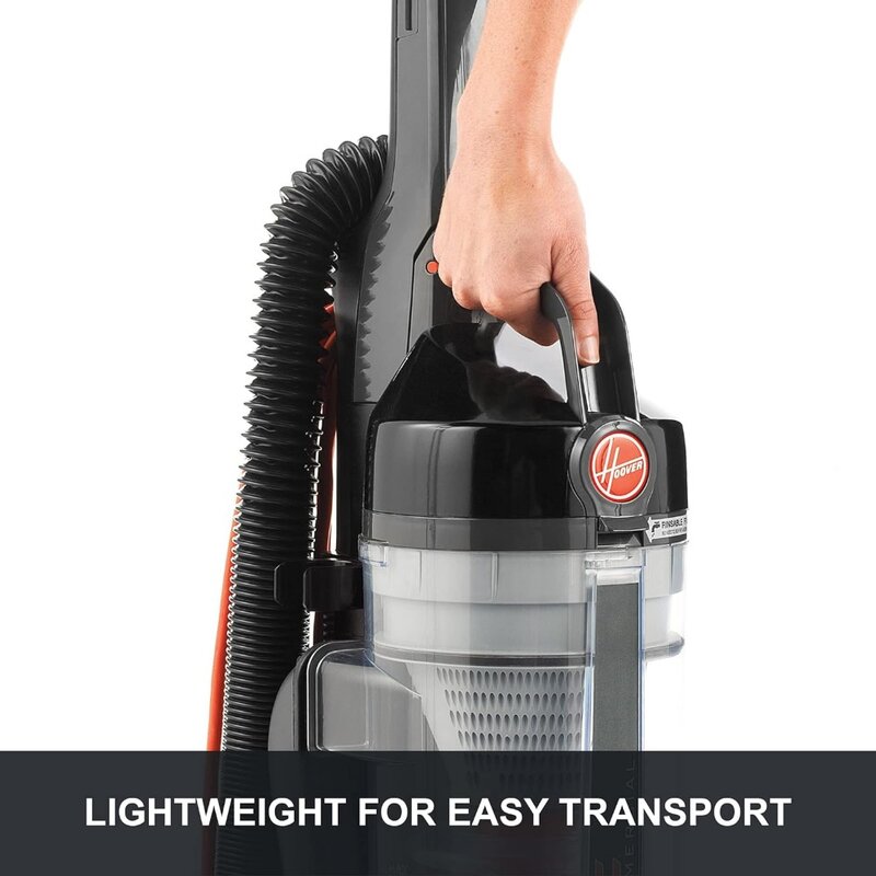 TaskVac Bagless Upright Vacuum Cleaner, Furniture Guard Lightweight HEPA Filtered Professional Grade Long-Lasting
