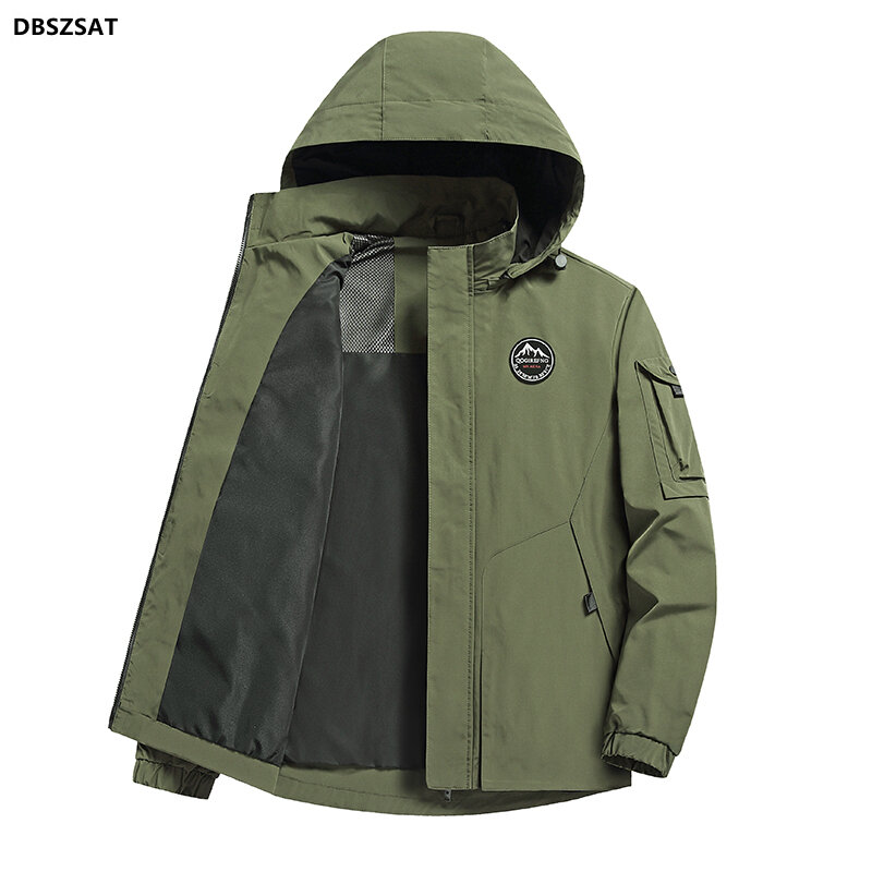 男性用の暖かくて厚いフリースの防風ジャケット,冬と秋の防風コート,カラフルなキャップ付き,2022