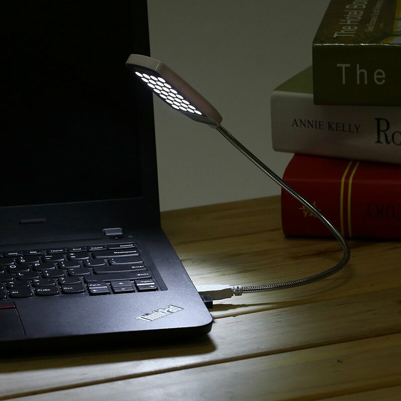 Ультраярсветильник Светодиодная лампа для чтения книг, ночсветильник с USB, Гибкая Настольная лампа для внешнего аккумулятора, ноутбука, ком...