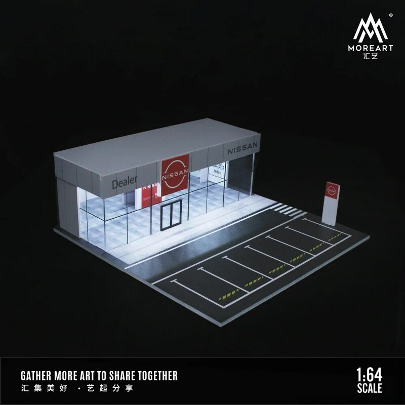 MoreArt&TIMEMICRO1:64 NISSAN Bens Lamborghini showroom original design simulation model scene