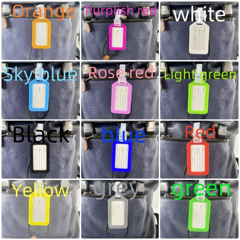 12PCS PP Hard Luggage Tags Not Your Bag Tag Label Suitcase Beach Please Travel Label Voyage Accessories Essentials Customized