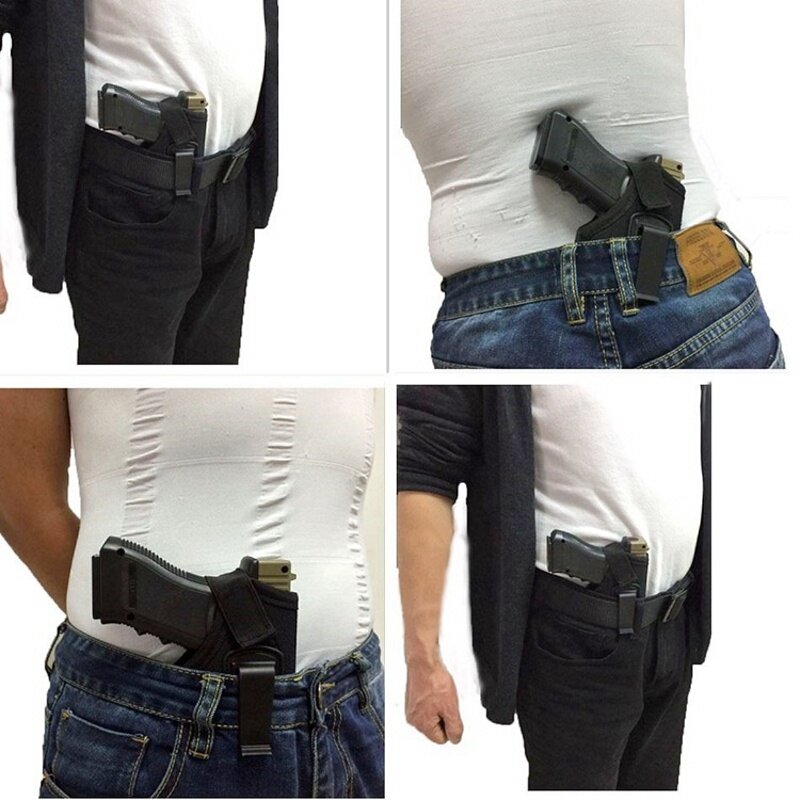 Кобура для пистолета для скрытого ношения, кобура для ремня с металлическим зажимом, женская сумка для пистолета для страйкбола, охотничий чехол для пистолета любого размера