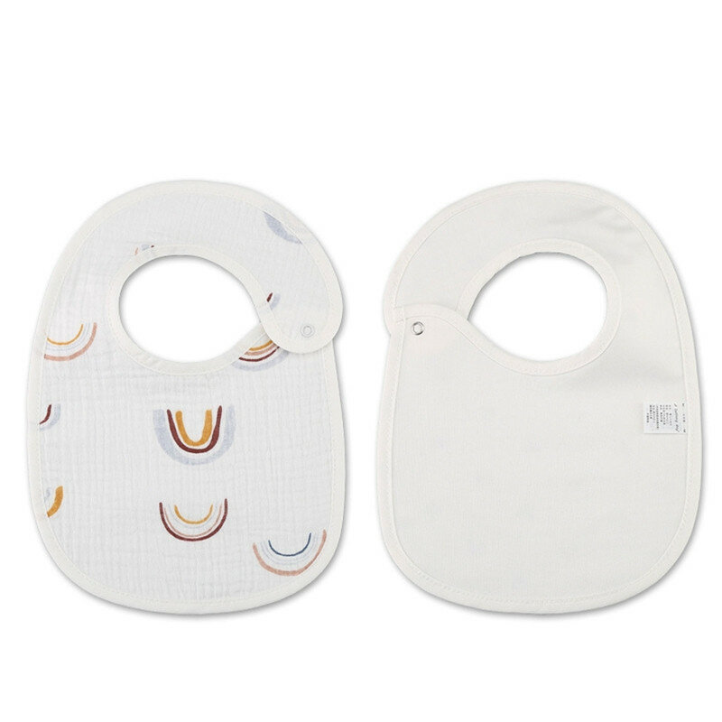 2 pezzi bavaglini in garza di cotone stampa impermeabile neonati Burp panni asciugamano Saliva per bambini ragazzi ragazze articoli per l'alimentazione