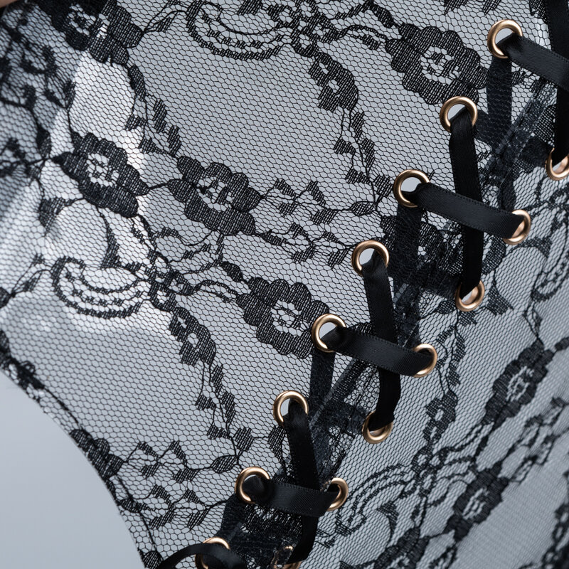 Прозрачный кружевной широкий женский корсет из ПВХ, украшение для талии в стиле ретро, эластичный корсет с золотыми пуговицами для женщин, одежда для улицы