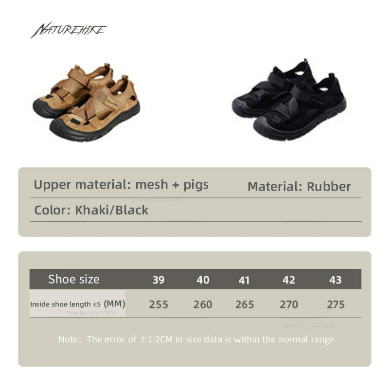 Naturehike New Outdoor Wading Shoes Men Breathable Non-Slip Water Shoes Seaside Vacation Rubber Bottom Comfortable Beach Shoes