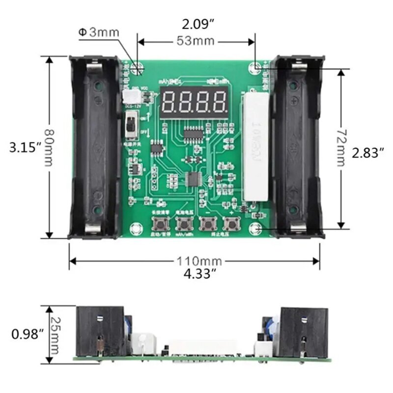 Xh-m240 18650 Lithium-Batterie kapazitäts tester modul mah/mwh echtes Kapazitäts tester werkzeug zubehör