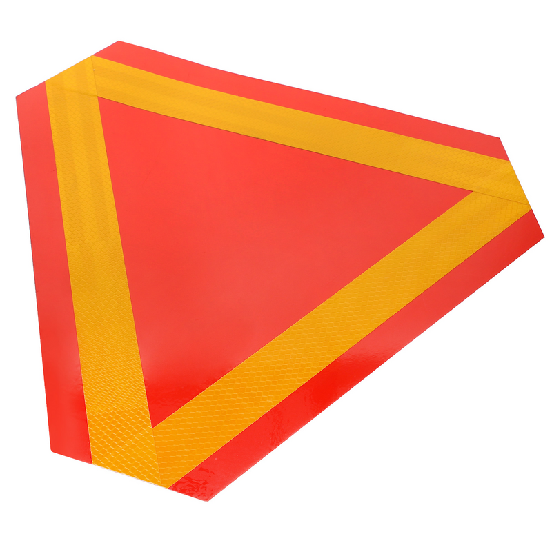 1pcWarning Triangle Reflective Road Markers Slow Moving Signs Truck Decals for Caution Emblems Reflector Aluminum Plate
