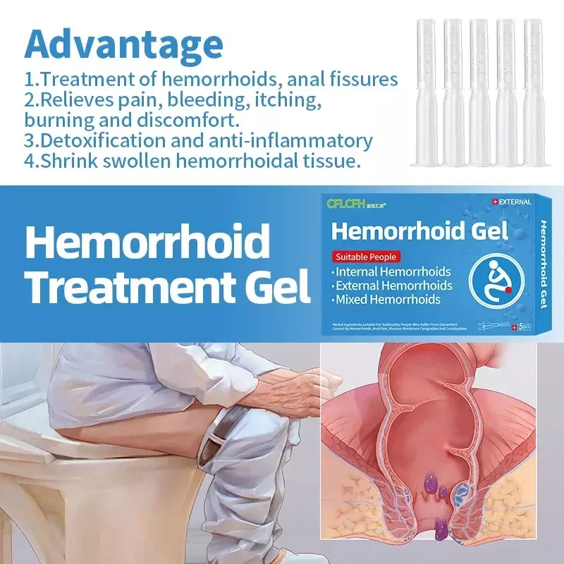 Trattamento delle emorroidi pali di Gel medico sollievo dal dolore Intemal rimozione delle emorroidi esterne anale Fissure Bleed Swell Health Medicine