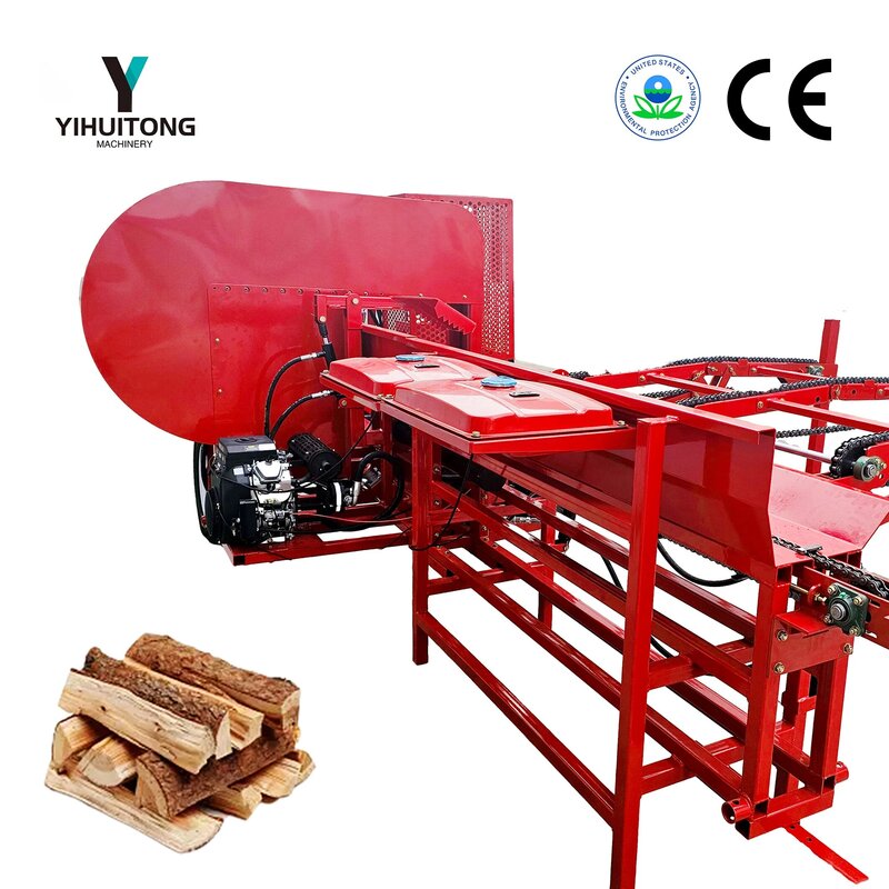 50 ton automatic circular blade saw firewood processor EPA approved petrol log splitter forestry machinery