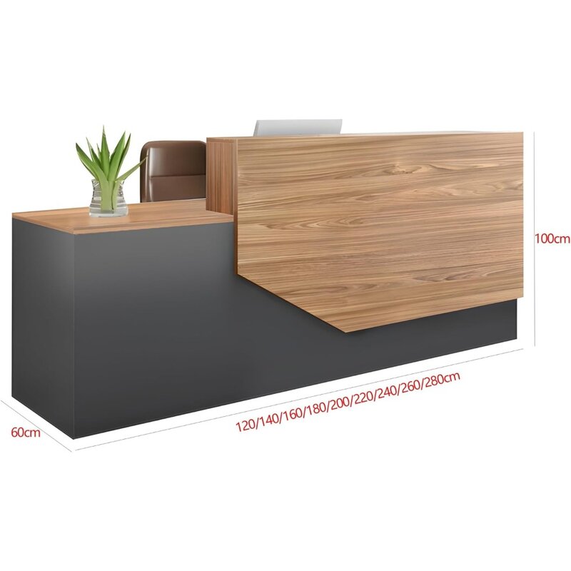 Comptoir de réception en bois verrouillable, comptoir haïtien au détail, bureau, égouts de proximité, idéal, moderne