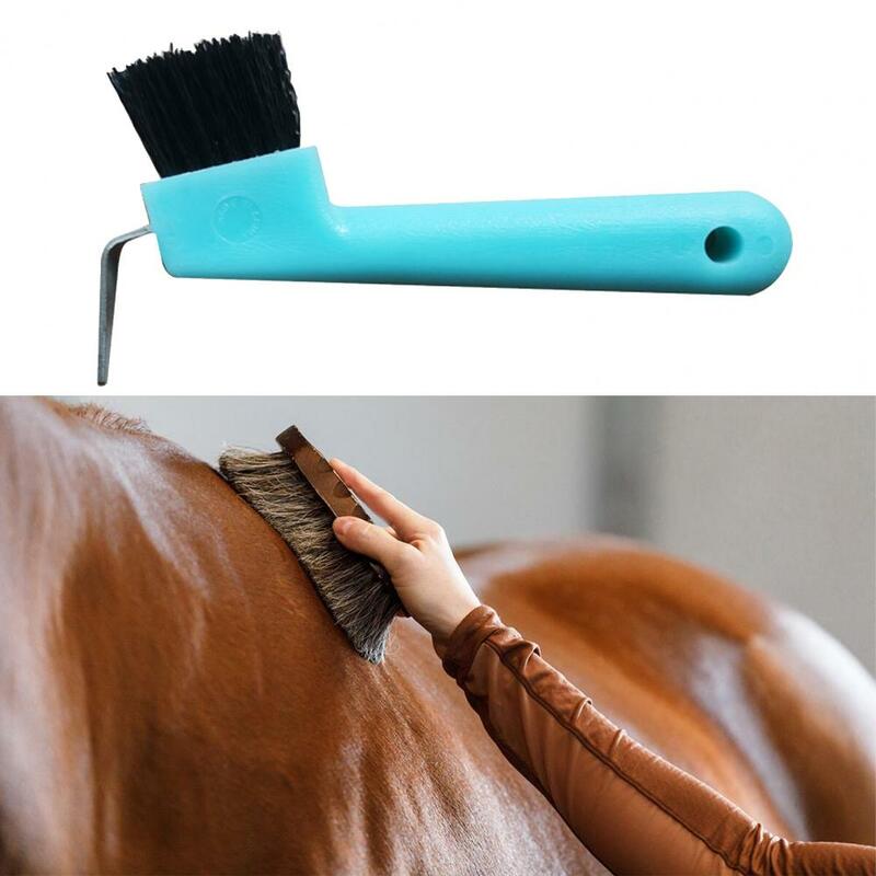 Herramienta de pezuña de caballo resistente al desgaste, cepillo de herradura de plástico compacto para uso profesional, productos para el cuidado de caballos