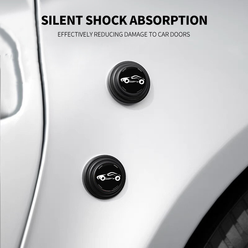 Amortecedor da porta do silicone do carro, amortecedor à prova de som, cais para Peugeot 206, 207, 307, 3008, 2008, 308, 408, 508, 301, 208, 2pcs