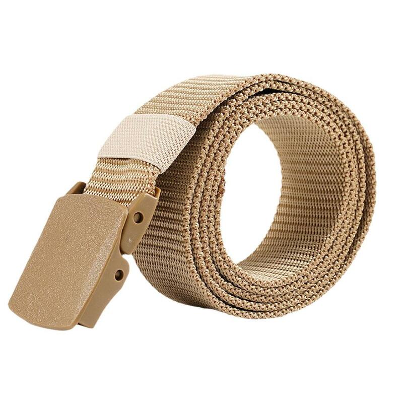 Cinturón de lona de nailon trenzado Simple para pantalones, accesorios de cinturón de calidad, tela de cintura informal militar, táctico del ejército, Color sólido, Je C0p1