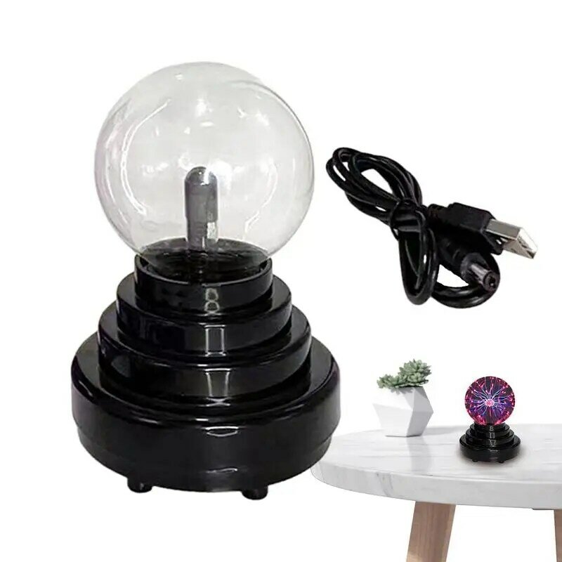 Nowatorska kulista lampa plazmowa elektrostatyczna kontrola USB ładowana przenośna plazmowa kula świetlna kulka elektrostatyczna z dotykiem i dźwiękiem