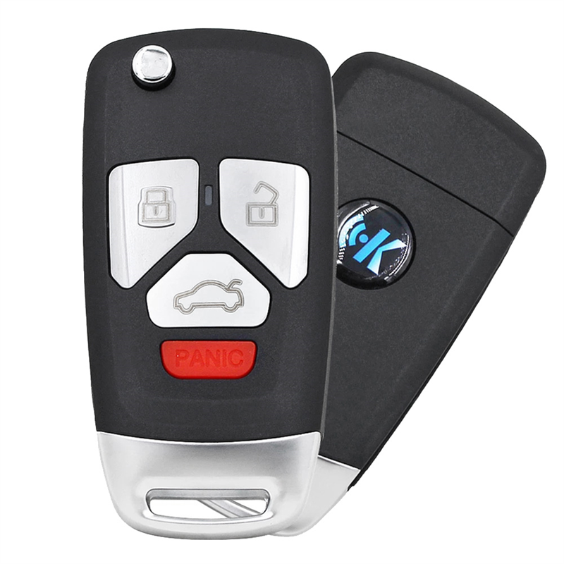 KEYDIY-mando a distancia para coche, llave Universal de 4 botones para estilo Audi, KD900/NB27-4 KD MINI/KD-X2