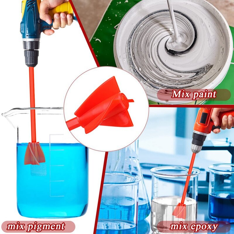 12 Pieces Epoxy Mixer Attachment For Drill Helix Paint Mixer Reusable Resin Mixer Paint Stirrers Drill Attachment