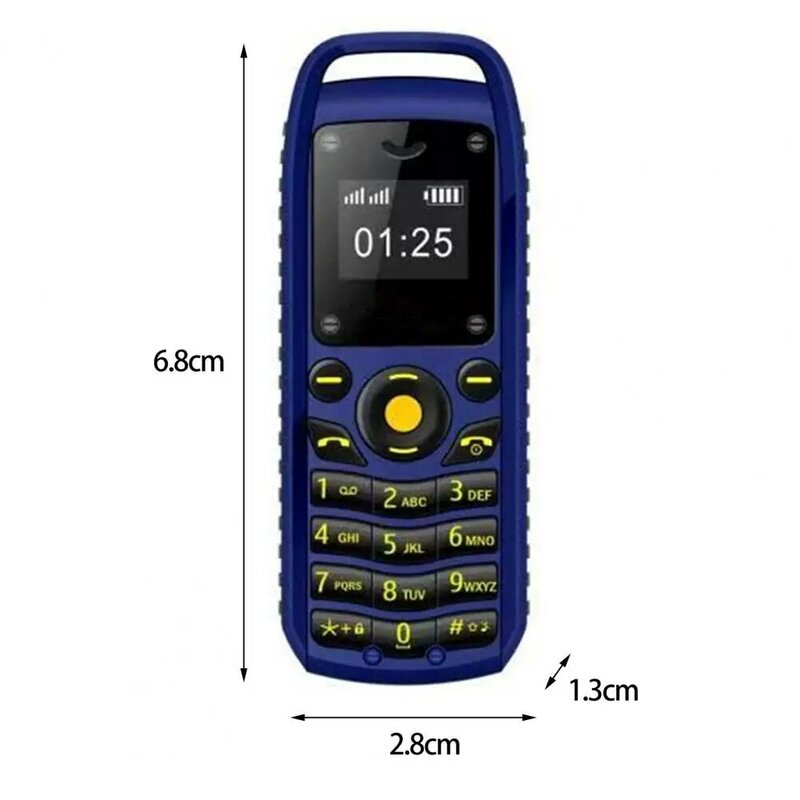 Teléfono con teclado B25 elegante, 72 horas de espera, pantalla pequeña GSM 2G, ranuras para tarjetas duales, Mini llave de teléfono, comunicación de señal de teléfono