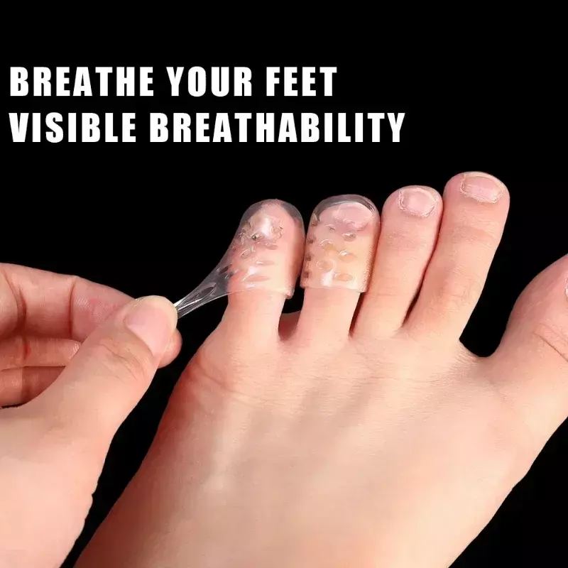 Transparente Silicone Toe Caps Capa, Anti-Fricção, Toe Protector respirável, impede Blisters, Cuidados com os pés, 30pcs