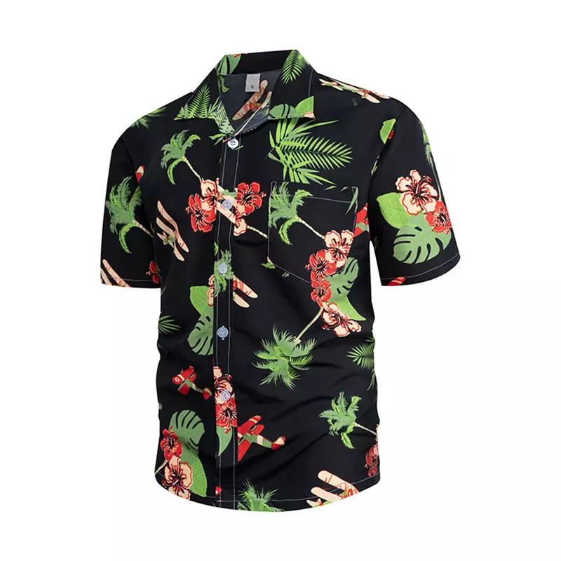 Shirt For Mens Hawaiian Banana Fruit Casual 3D Printed Beach Short Sleeve Brand Imported Clothing Plus Size Streetwear Vacation