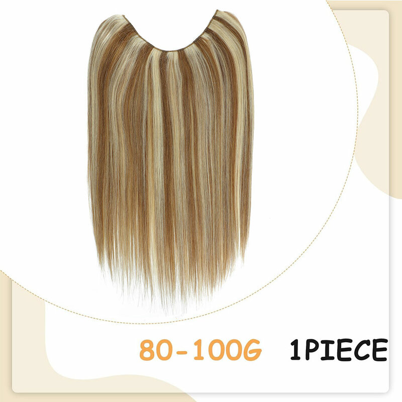 V Shape Clip In Hair Extensions Human Hair Straight Brazilian Remy Natural Clip In Hairpiece 14"-28" One Piece Clip On 80G-140G