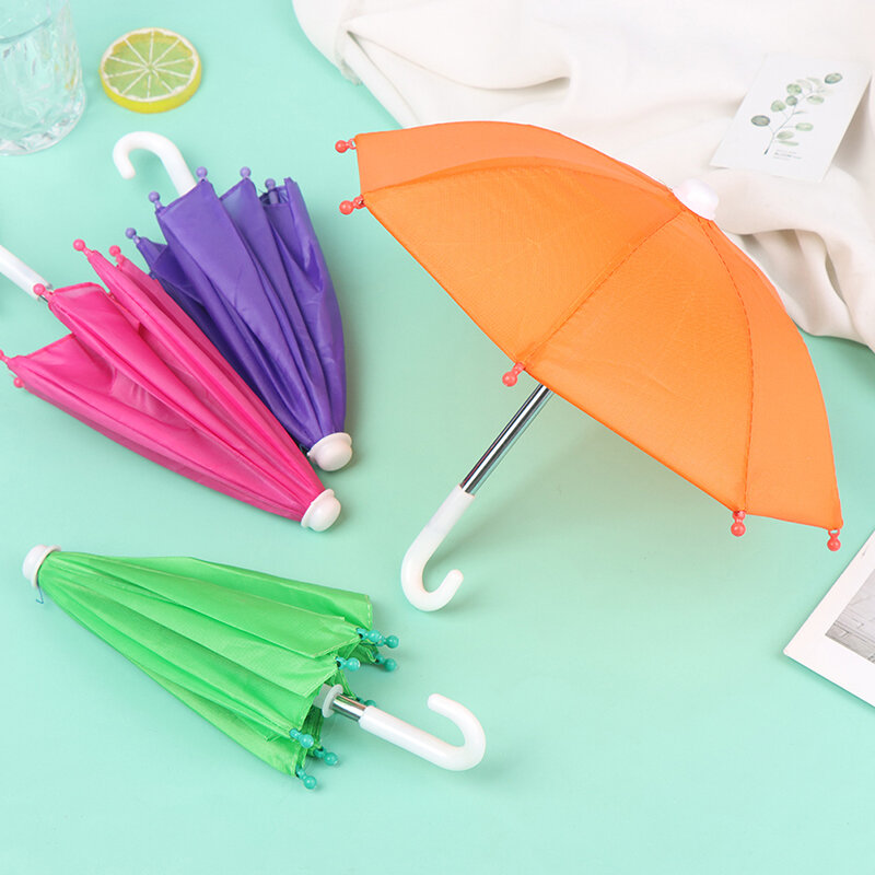 Doll Accessories Toys For Girls Mini Umbrella Rain Gear For 18inch Dolls Bjd Accessories 22CM Colorful Umbrellas Doll's Toys
