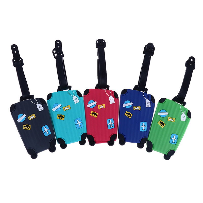 Etiquetas de silicona para equipaje de viaje, accesorios de etiqueta portátil de alta calidad, soporte para identificación de maleta